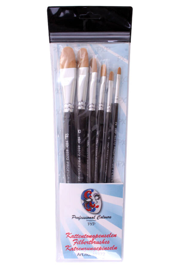 PXP - 6 brushes Filbert profigrime
