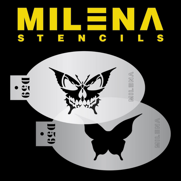 MILENA STENCILS |  Skull butterfly D59