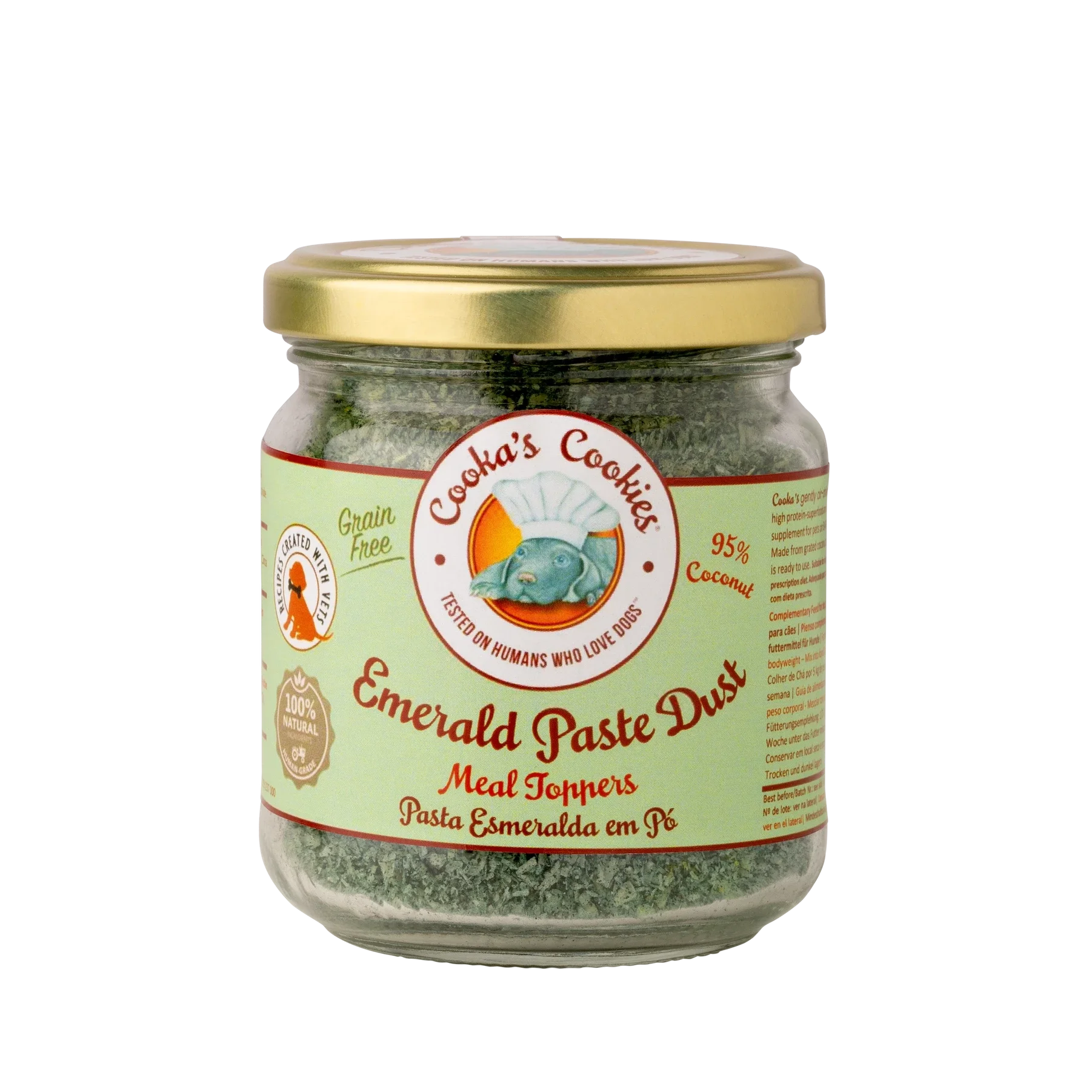 Spirulina/kokosnoot  voor de hond - Emerald dust Cooka's cookies