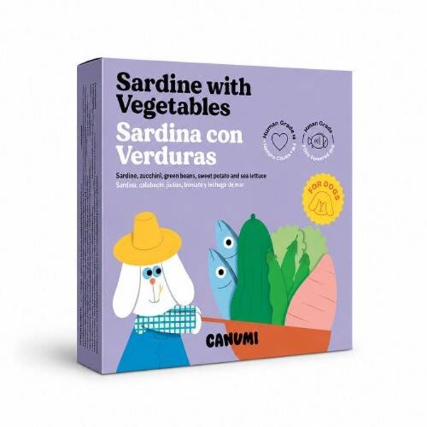Canumi - Sardientjes met groente en zeesla voor honden - 250 gram
