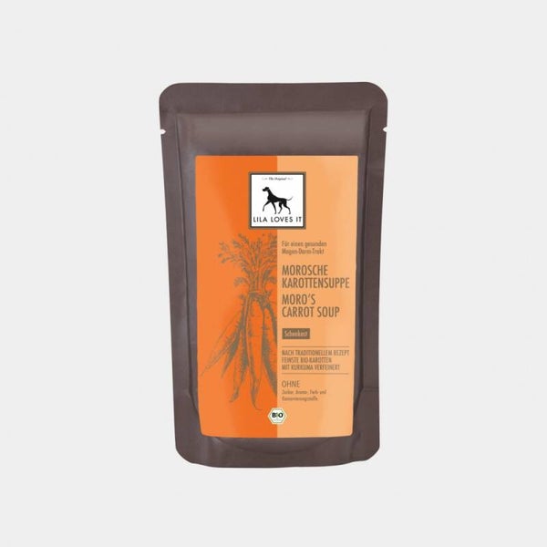 Biologische Moro's wortel soep voor de hond - Lila loves it