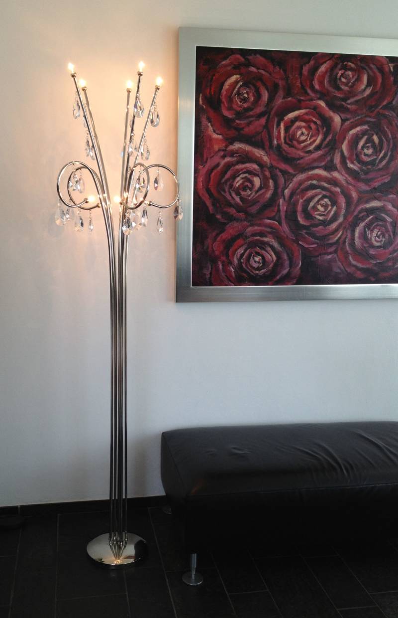 Modern Classic Vloerlamp met Kristal van Kroonluchter-winkel.nl