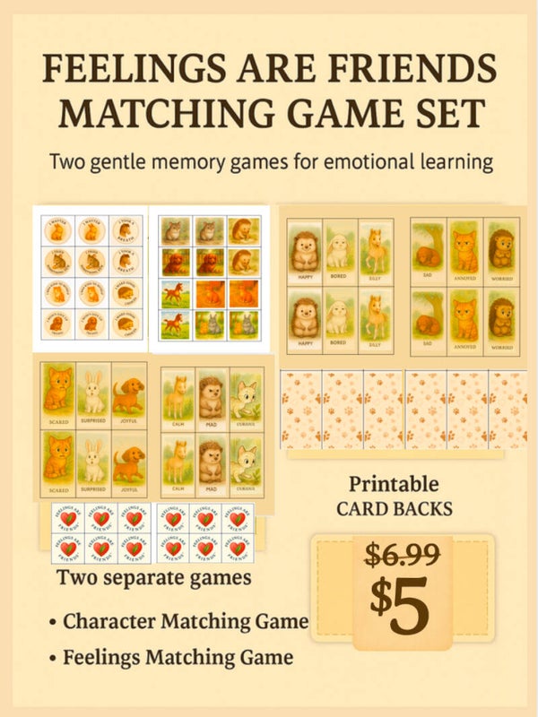 Feelings Are Friends – Matching Game Set