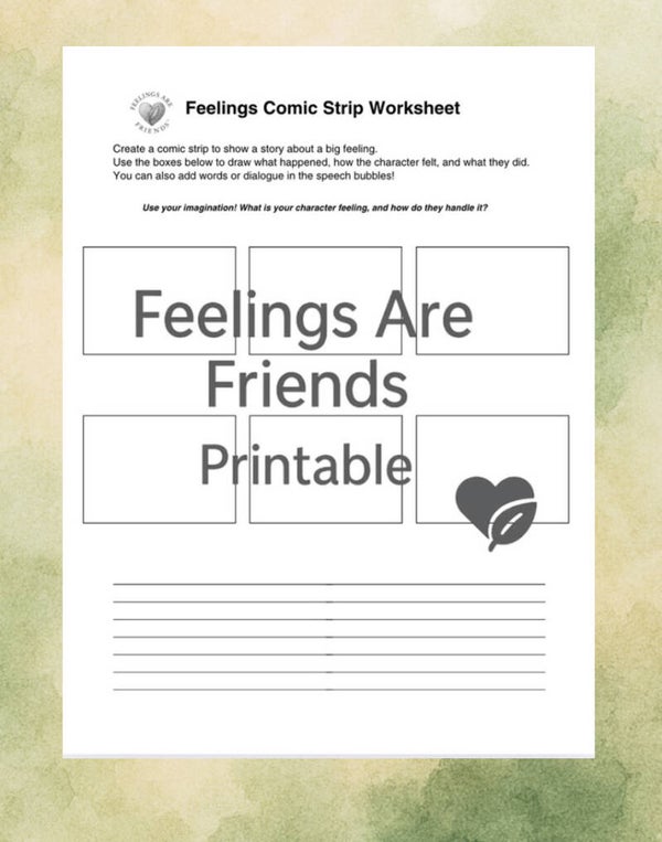 Feelings Comic Strip Worksheet