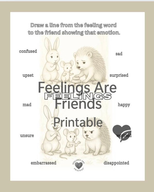 Match the Feeling – Character Emotions Worksheet