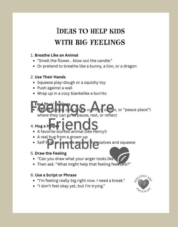 Ideas to Help Kids with Big Feelings