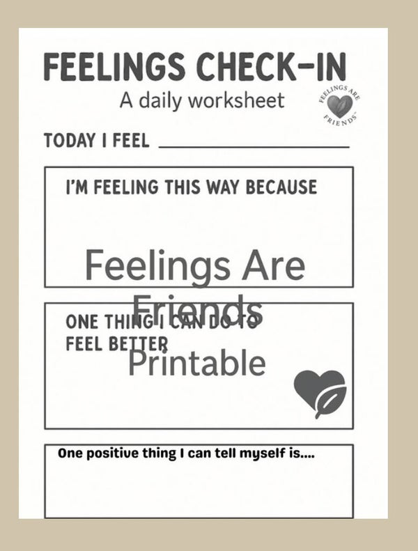Feelings Check-In – Daily SEL Worksheet