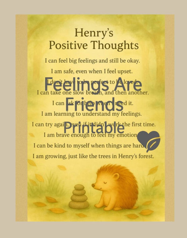 Henry’s Positive Thoughts – Affirmation Poster