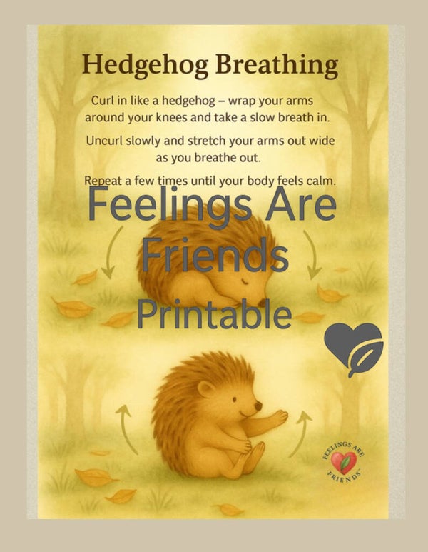 Hedgehog Breathing – Mindful Movement Poster