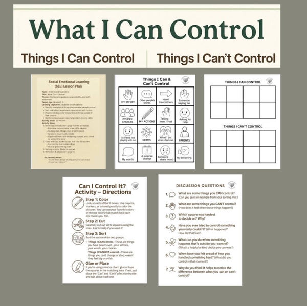 What I Can Control – SEL Lesson & Activity