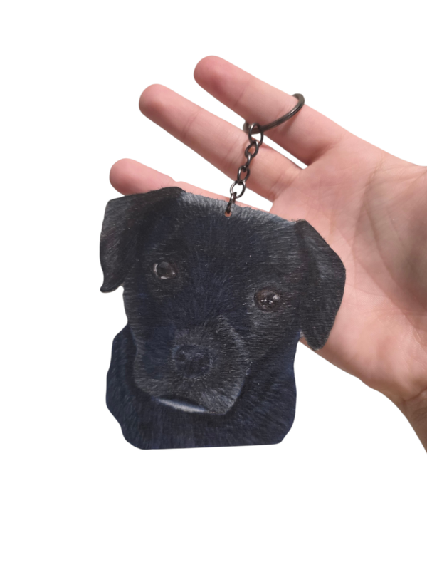 Llavero de madera de tu mascota hecho a mano (10x10cm)