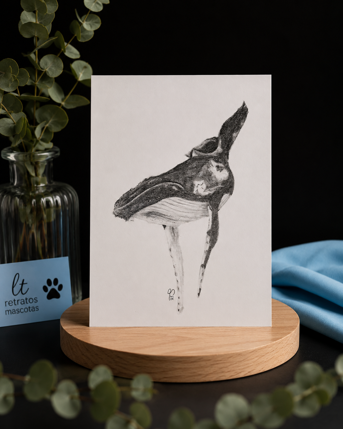 Ballena a Grafito realista ORIGINAL