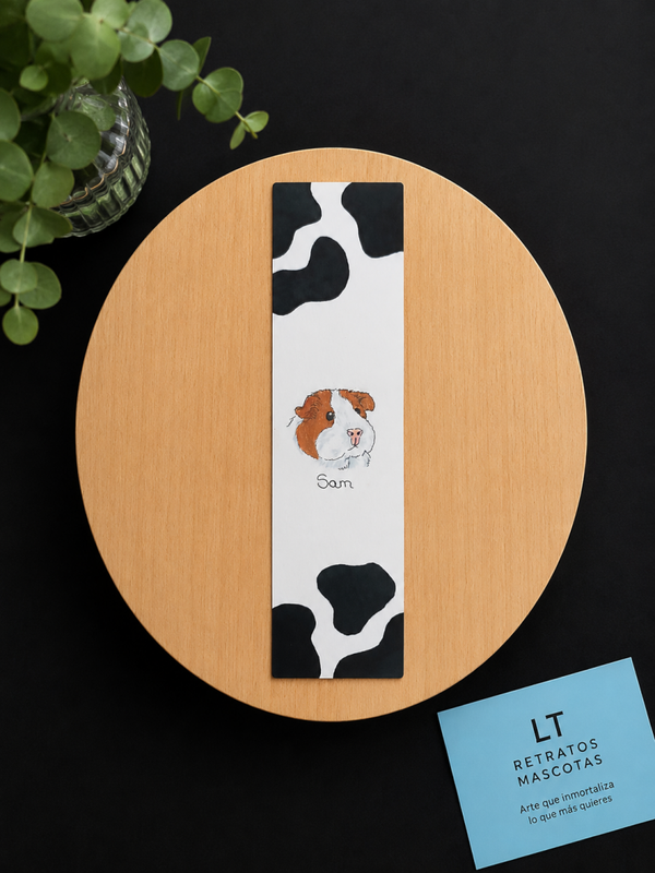 Marcapáginas estilo vaca