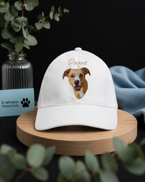 Gorra personalizada con el retrato de tu mascota (estilo semi)