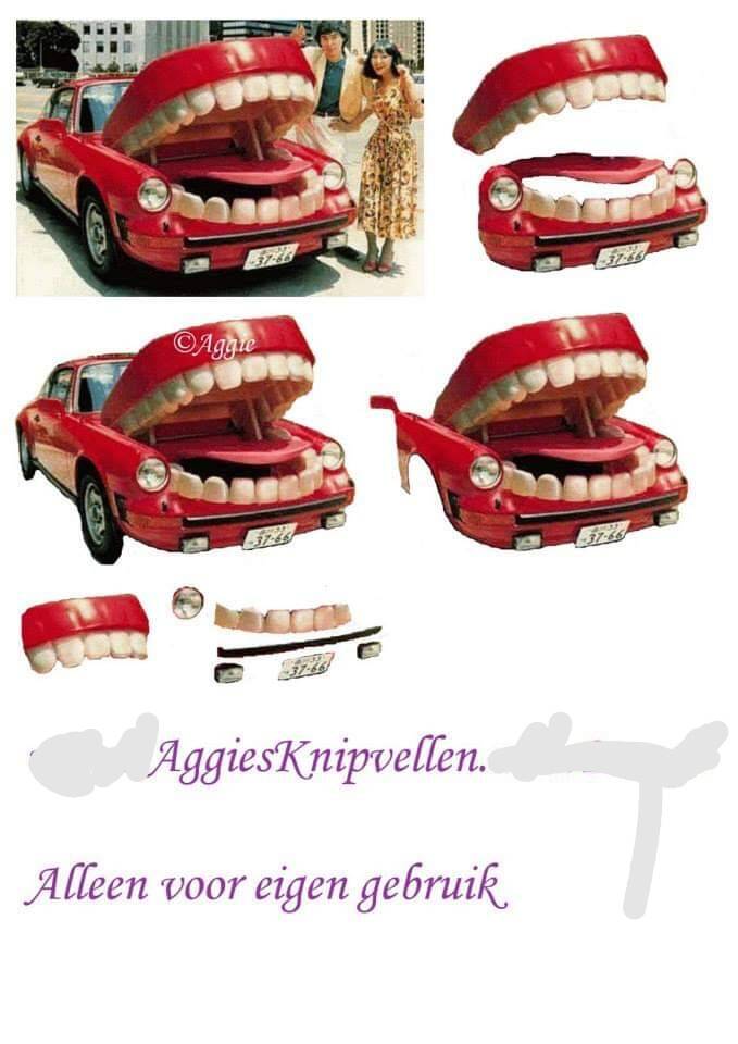 auto-tanden/grappig