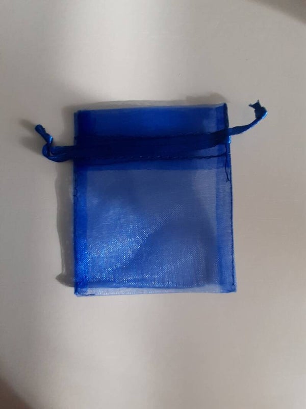 Donker blauw orangaza zakje