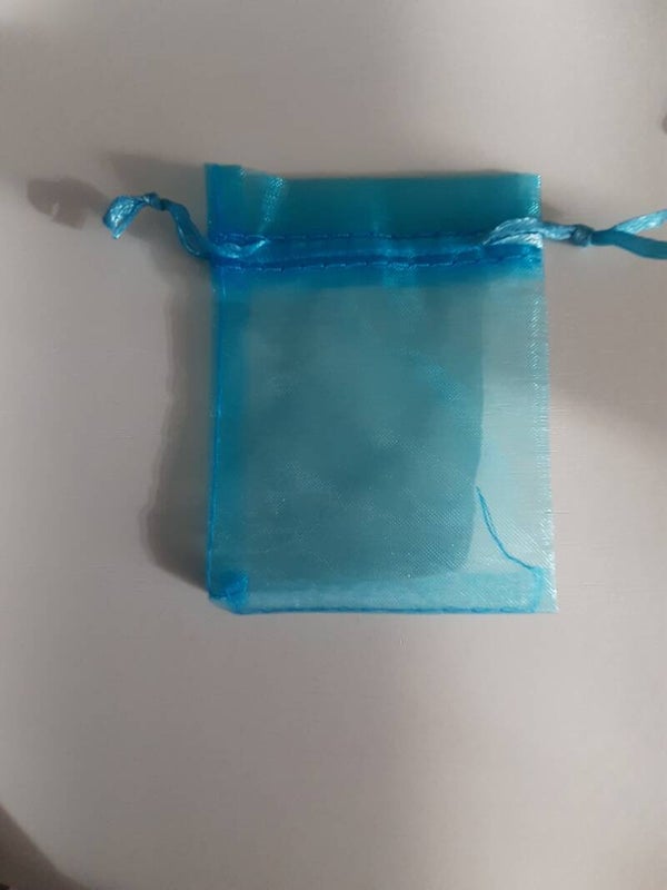 Licht blauw orangaza zakje