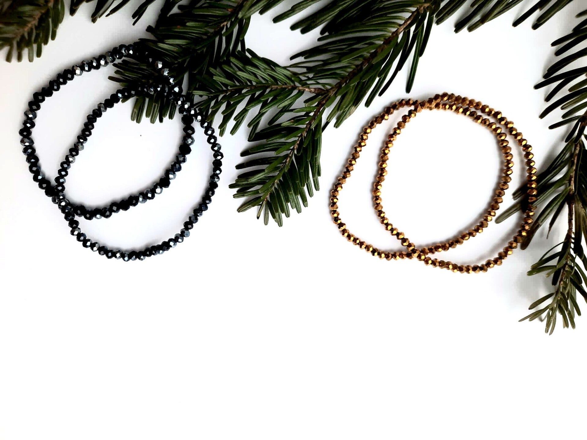 Zwarte facet armbanden