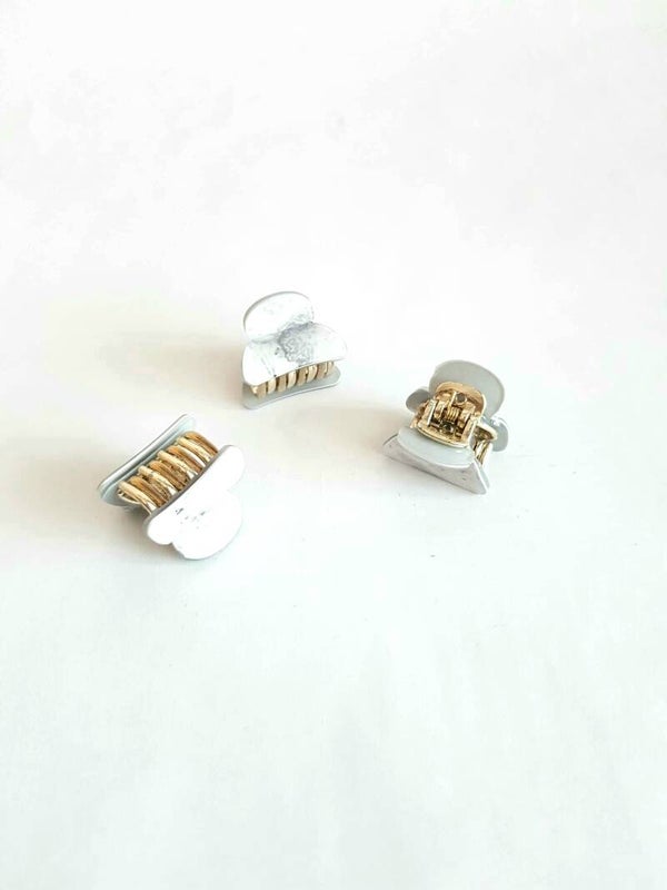 Mini haarclips marmer