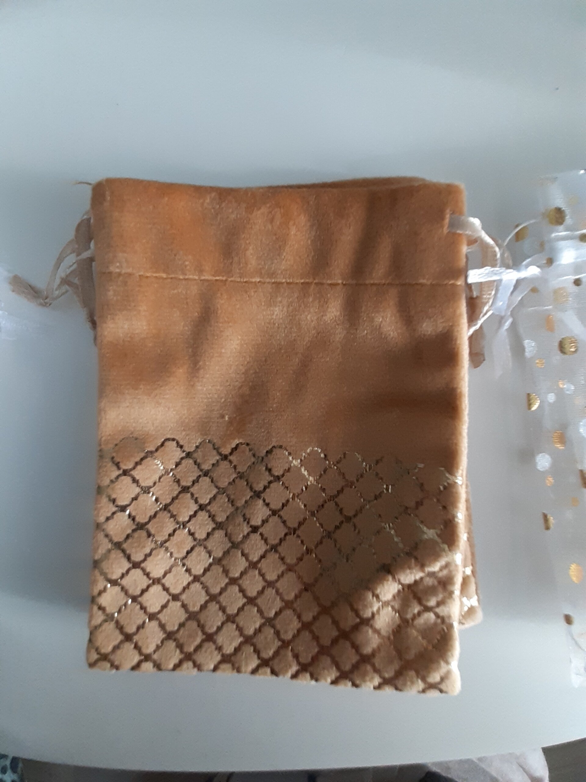 Fluwelen orangaza zakje