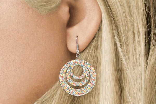 Boucles d’oreilles rondes en bois MDF imprimé – légères & personnalisables | Bettina-Kdo