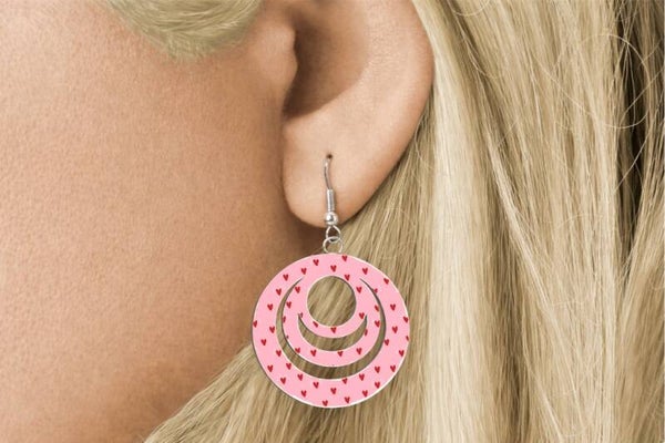 Boucles d’oreilles rondes en bois MDF imprimé – légères & personnalisables | Bettina-Kdo