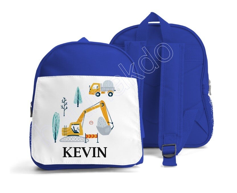 sac à dos personnalisé "engin de chantier"