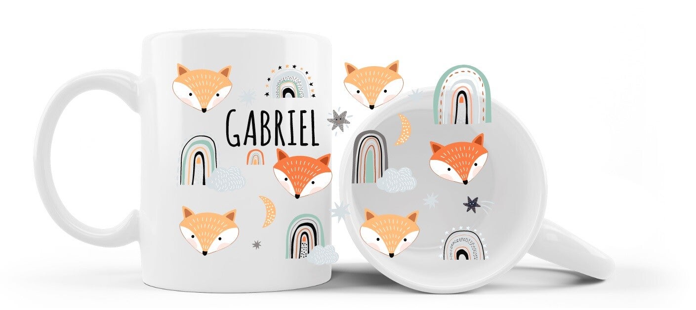 Mug incassable personnalisé "renards"