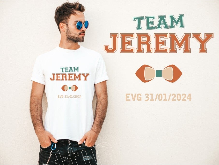tshirt spécial EVG personnalisé "Team marié"