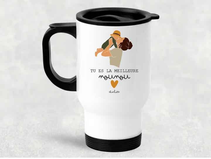Tasse isotherme personnalisée "Meilleur nounou"