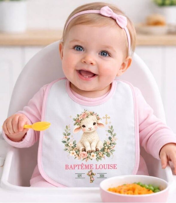 Bavoir personnalisé "baptême"