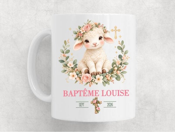 Mug personnalisé spécial baptême