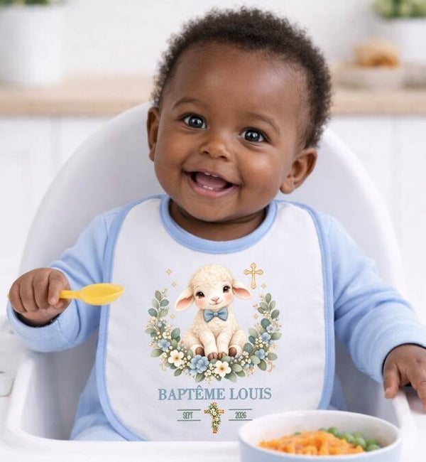 Bavoir personnalisé "baptême"