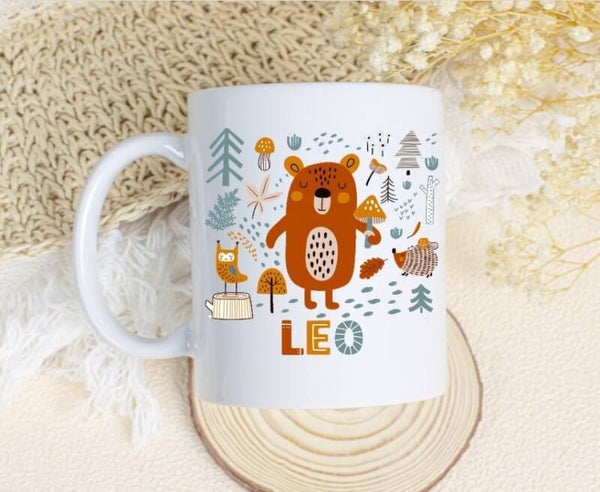 Mug incassable personnalisé "animaux de la forêt"