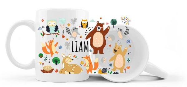 Mug incassable personnalisé "animaux de la forêt"