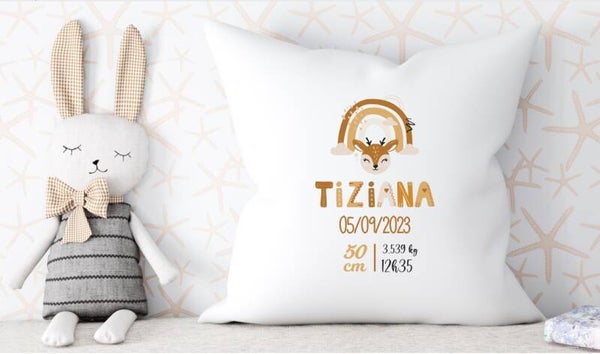 Coussin personnalisé "biche"