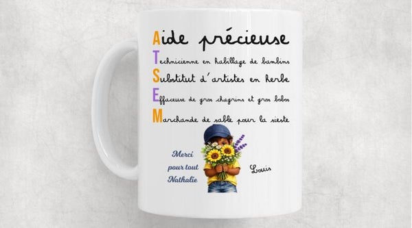 Mug personnalisé "ATSEM" modèle au choix