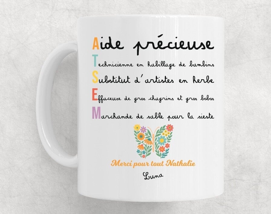 Mug personnalisé "ATSEM"