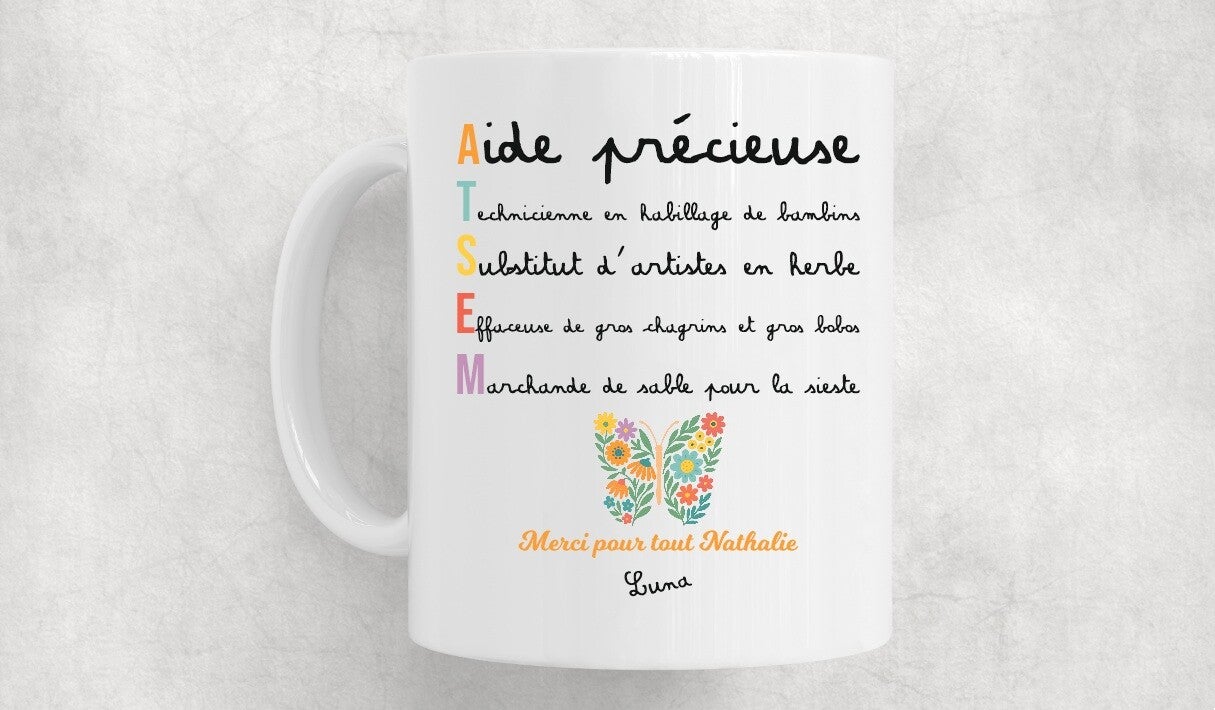 Mug personnalisé "ATSEM"