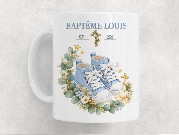 Mug personnalisé spécial baptême