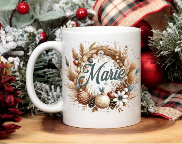 Mug de noël personnalisé