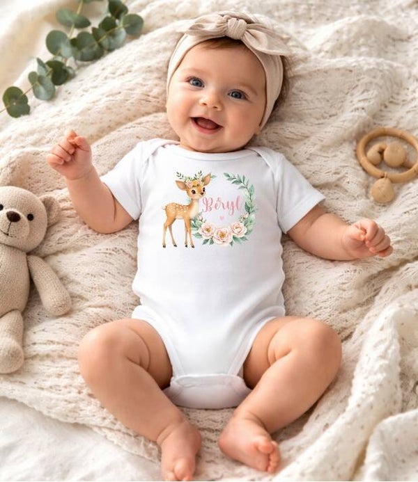 Body Bébé Personnalisé "biche"