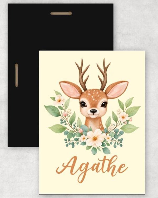 Cadre déco "biche" personnalisé