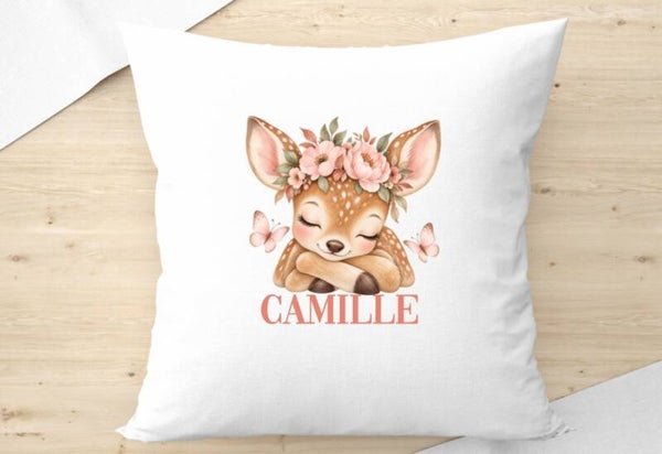 coussin "biche" personnalisé