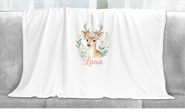 Plaid personnalisé "biche"
