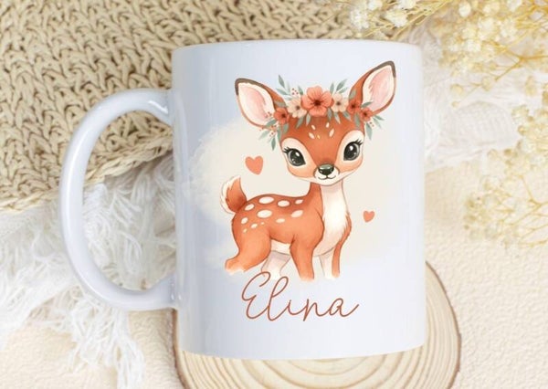 Mug incassable personnalisé "biche"
