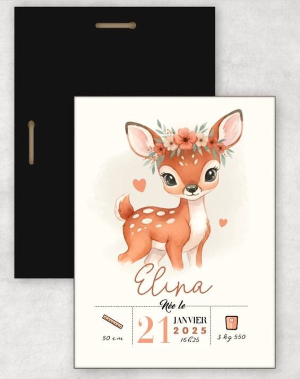 Cadre déco "BICHE" personnalisé