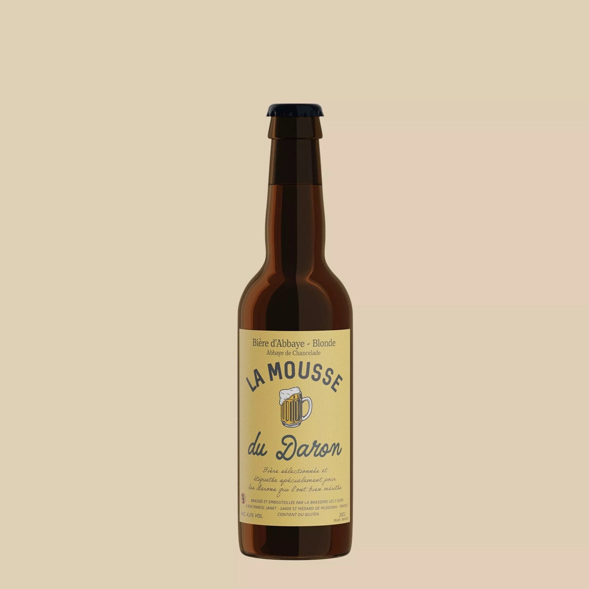 Bière d'abbaye- La Mousse du Daron - 33cl