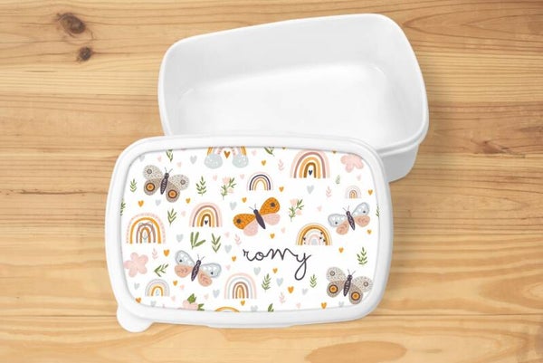 Boîte à goûter personnalisée "BOHO", couleur au choix