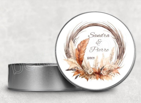Boîte Métal Personnalisée Spécial Mariage
